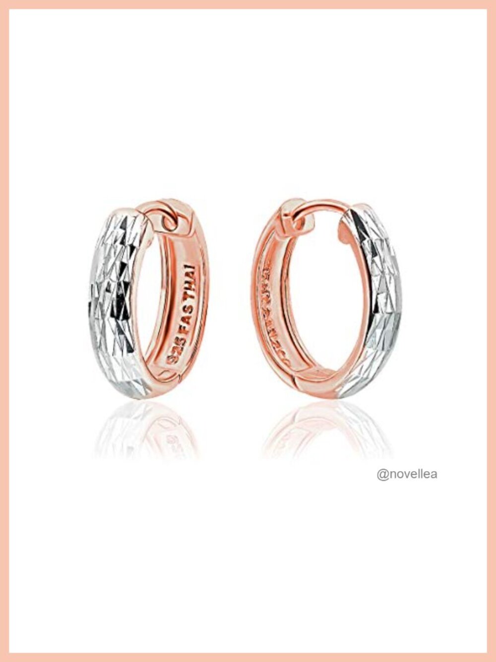 Sterling Silver Diamond Cut Ear Cuff Huggie Hoop Earrings Women 16mm